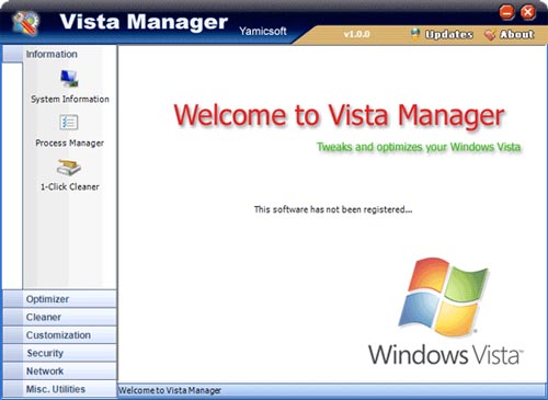 Vista Manager 1.03: ����������� Windows Vista