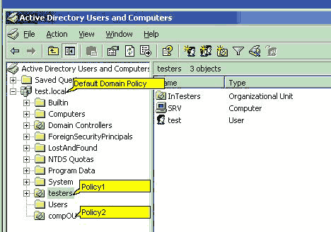 ��������� �������� Active Directory