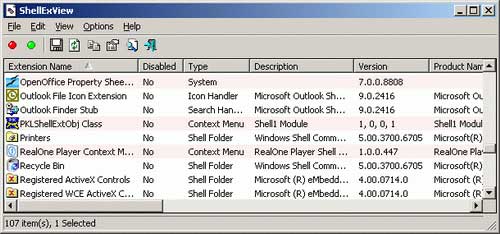 ShellExView 1.16 -   