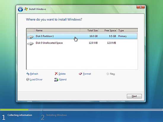 Windows Vista  Ubuntu Linux:     
